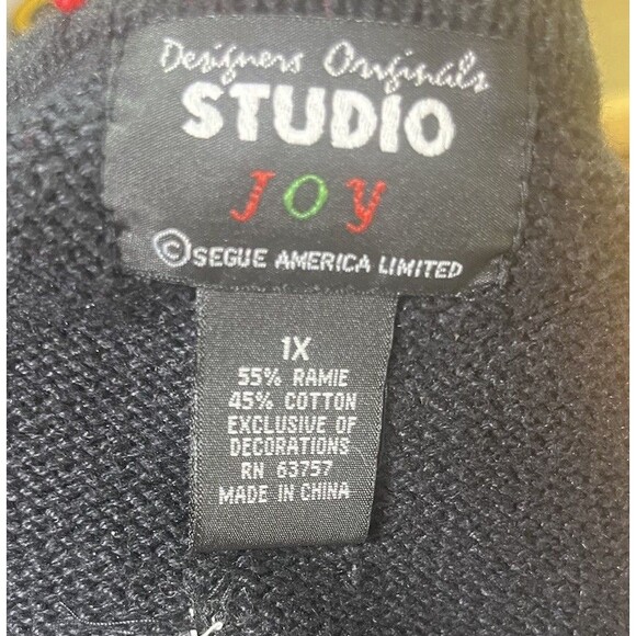 Original Studio Joy 90s Vintage Ugly Christmas Festive Holiday Sweater Vest XL - Picture 13 of 16